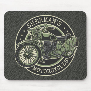Aangepersonaliseerde NAAM Retro Militaire motorfie Muismat