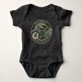 Aangepersonaliseerde NAAM Retro Militaire motorfie Romper (Voorkant)