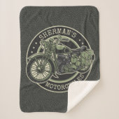 Aangepersonaliseerde NAAM Retro Militaire motorfie Sherpa Deken (Voorkant)