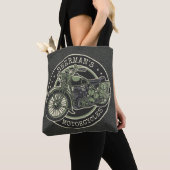 Aangepersonaliseerde NAAM Retro Militaire motorfie Tote Bag (Dichtbij)