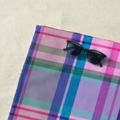 Aangepersonaliseerde naam van Cute Retro Pink Patt Strandlaken (In situ)