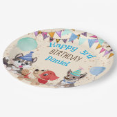 Aangepersonaliseerde naam van de puppy party Cute Papieren Bordje (Gekanteld)