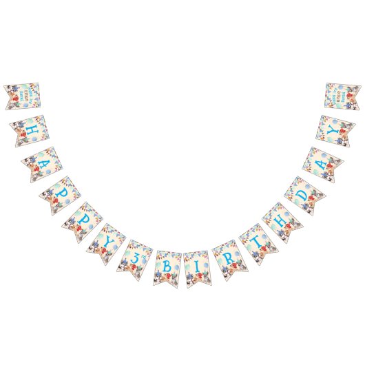 Aangepersonaliseerde naam van de puppy party Cute  Vlaggetjes (Alle)