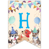 Aangepersonaliseerde naam van de puppy party Cute  Vlaggetjes (Tweede vlag)