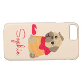Aangepersonaliseerde naam van een leuke hond Case-Mate iPhone case (Achterkant (Horizontaal))