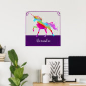 Aangepersonaliseerde naam van het kleurrijke Unico Poster (Thuiskantoor)