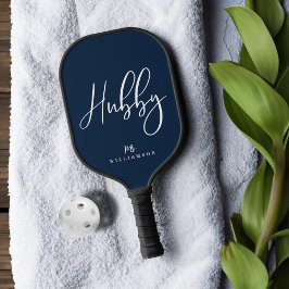 Aangepersonaliseerde naam van Navy Modern Minimal  Pickleball Paddle