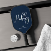 Aangepersonaliseerde naam van Navy Modern Minimal  Pickleball Paddle