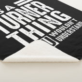 Aangepersonaliseerde naam van Turner Birthday Sherpa Deken (3/4)