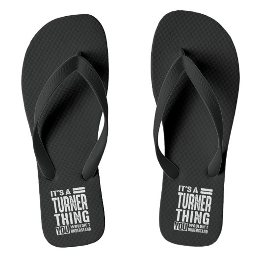 Aangepersonaliseerde naam van Turner Birthday Teenslippers (Voetbed)