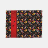 Aangepersonaliseerde naam zwarte vrachtwagens ladd fleece deken (Voorkant (Horizontaal))