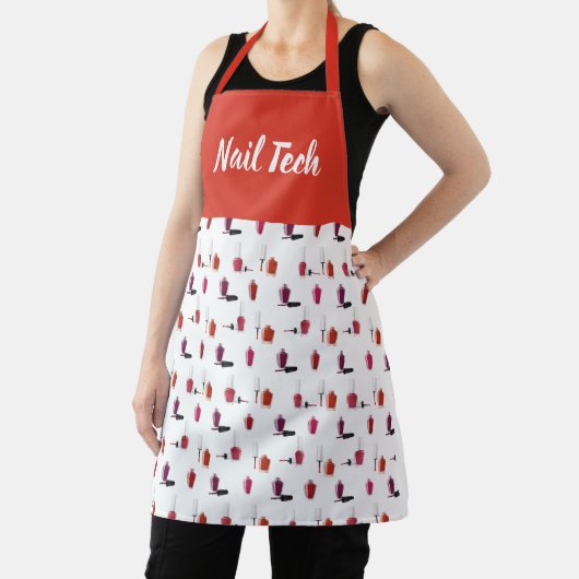 Aangepersonaliseerde nagels- en salonpron schort (Insitu)