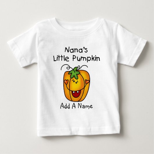 Aangepersonaliseerde Nana's Little Pumpkin Tshirt (Voorkant)