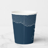 Aangepersonaliseerde Nautical Blue vuurtoren Boat Papieren Bekers (Rechts)