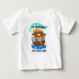 Aangepersonaliseerde Noah's Ark 1st Birthday Tshir
