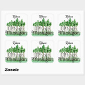 Aangepersonaliseerde Noord Michigan Trees Sticker (Vel)