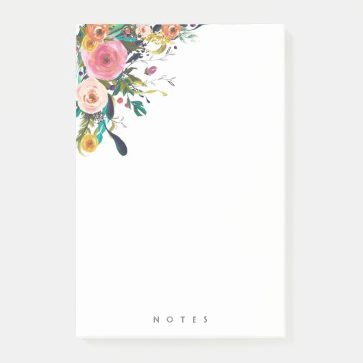 Aangepersonaliseerde notities Ventilator Floral ro Post-it® Notes (Voorkant)