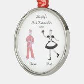 Aangepersonaliseerde Nutkraker Chinese Thea/Maid K Metalen Ornament (Links)