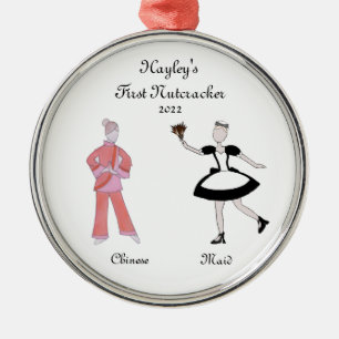 Aangepersonaliseerde Nutkraker Chinese Thea/Maid K Metalen Ornament
