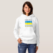 Aangepersonaliseerde Oekraïense vlag Hoodie (Voorkant volledig)