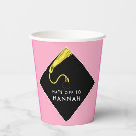 Aangepersonaliseerde opmaakeenheden voor roze papi papieren bekers