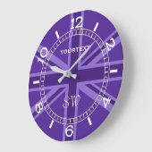 Aangepersonaliseerde Paarse Uniefactrice British F Grote Klok (Hoek)