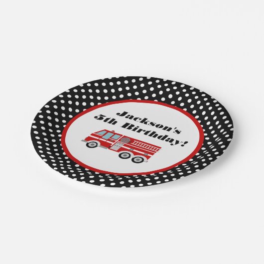 Aangepersonaliseerde partij voor brandbestrijding  papieren bordje (Gekanteld)