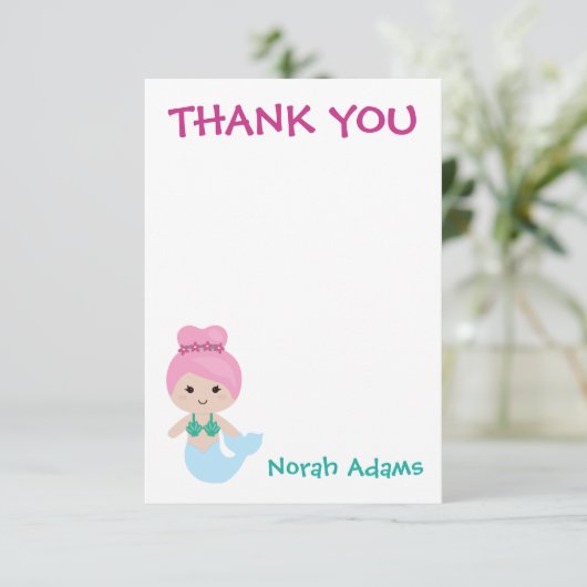 Aangepersonaliseerde partij voor het kletsen van z bedankkaart (Staand voorkant)