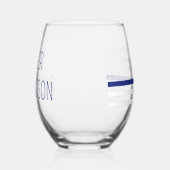 Aangepersonaliseerde politiefunctionaris Thin Blue Wijnglas Zonder Voet (Rechts)