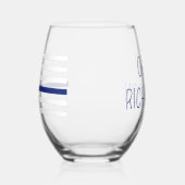 Aangepersonaliseerde politiefunctionaris Thin Blue Wijnglas Zonder Voet (Links)