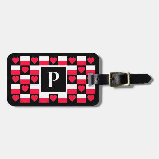 Aangepersonaliseerde Poolse vlag Douanebrief Bagagelabel (Voorkant horizontaal)