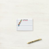 Aangepersonaliseerde post-its voor Cute School Kin Post-it® Notes (Op bureau)