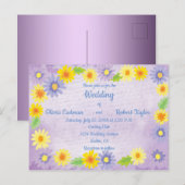 Aangepersonaliseerde prachtige, kleurrijke bruilof briefkaart (Voorkant / Achterkant)