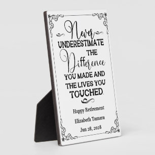Aangepersonaliseerde quotes voor Happy Retirement Fotoplaat