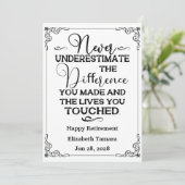 Aangepersonaliseerde quotes voor Happy Retirement Kaart (Staand voorkant)