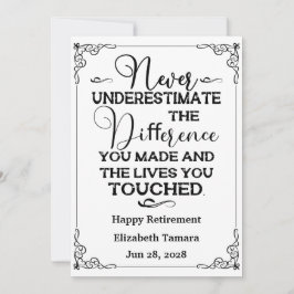 Aangepersonaliseerde quotes voor Happy Retirement Kaart