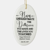 Aangepersonaliseerde quotes voor Happy Retirement Keramisch Ornament (Rechts)