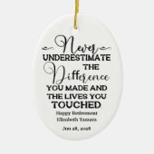 Aangepersonaliseerde quotes voor Happy Retirement Keramisch Ornament (Voorkant)