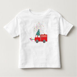Aangepersonaliseerde 'Red Fire Truck Birthday'-par Kinder Shirts