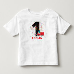 Aangepersonaliseerde 'Red Fire Truck Birthday'-par Kinder Shirts