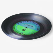 Aangepersonaliseerde retro-vinylrecord-wedstrijd papieren bordje (Gekanteld)