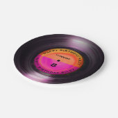 Aangepersonaliseerde retro-vinylrecord-wedstrijd papieren bordje