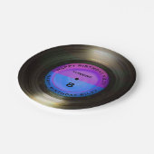 Aangepersonaliseerde retro-vinylrecord-wedstrijd papieren bordje (Gekanteld)