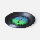 Aangepersonaliseerde retro-vinylrecord-wedstrijd papieren bordje (Gekanteld)