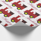 Aangepersonaliseerde Rode Maan Cadeaupapier (Hoek)