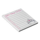 Aangepersonaliseerde roze prinses Tiara dingen om Notitieblok (Schuin)