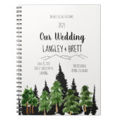 Aangepersonaliseerde Rustic Forest Wedding Planner Notitieboek (Voorkant)
