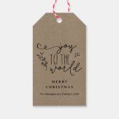Aangepersonaliseerde Rustic Merry kerst Kraft-naam Cadeaulabel (Achterkant)