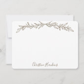 Aangepersonaliseerde Rustic Twig  Branch Wreath Notitiekaartje (Voorkant)