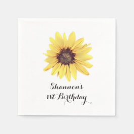 Aangepersonaliseerde Rustige Zonnebloem Partij Servet